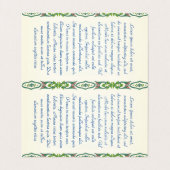 In de Garden Claude Monet vrouw schilderkunst Visitekaartje (Binnenkant ongevouwen)