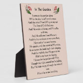 In de Garden Hymn Plaque Fotoplaat (Zijkant)
