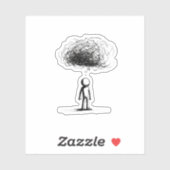 In de gedachtewolk sticker (Vel)