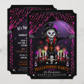 In de geest van de Halloween Costume Party Kaart (Voorkant / Achterkant)