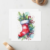 In de Geest van het Geven: Vreugde delen met Kerst Notitiekaartje (Voorkant / Achterkant in situ)