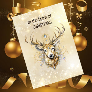In de geest van Kerstmis goudherten Kaart