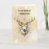 In de geest van Kerstmis  goudherten Kaart (Voorkant)