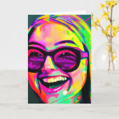 In de Giechels stappen | Vriendschap Kaart (Gele Bloem)