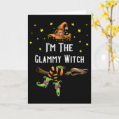 In de Glammy Witch Halloween Matching Group Kostu Kaart (Gele Bloem)