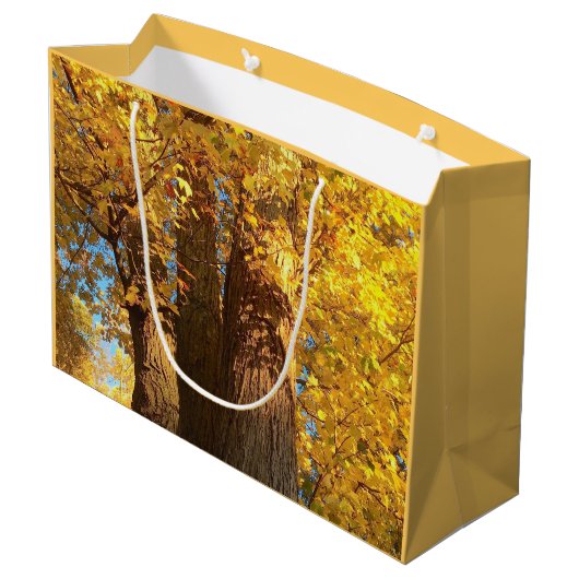 In de gloed van Golden Maple Leaves - Large Cadeautasje (Achterkant Gekanteld)