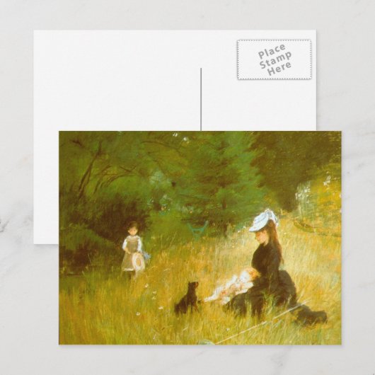 In de gras van Berthe Morisot Briefkaart (Voorkant / Achterkant)