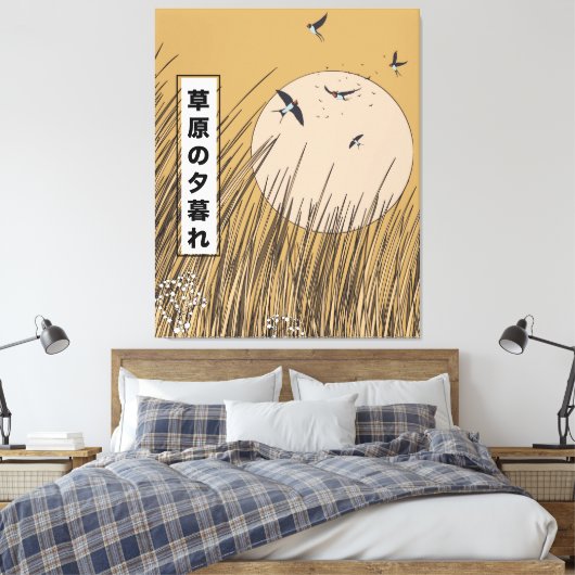 In de graslanden canvas afdruk (Insitu (Slaapkamer))