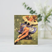 In de Grass Pin Up Briefkaart (Staand voorkant)