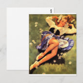 In de Grass Pin Up Briefkaart (Voorkant / Achterkant)