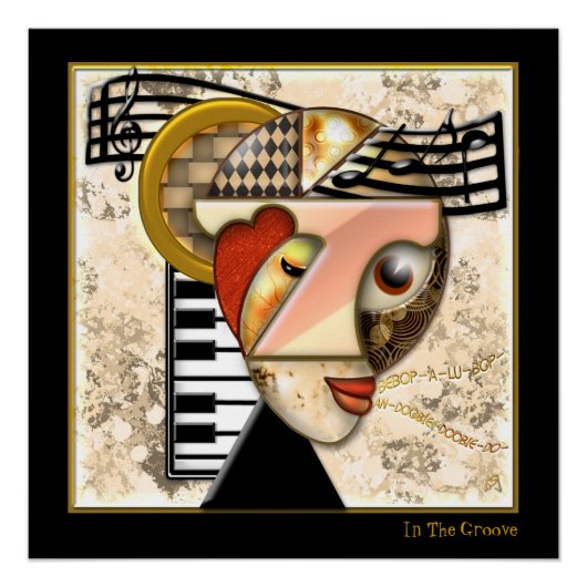 In de groef (pin) perfect poster (Voorkant)