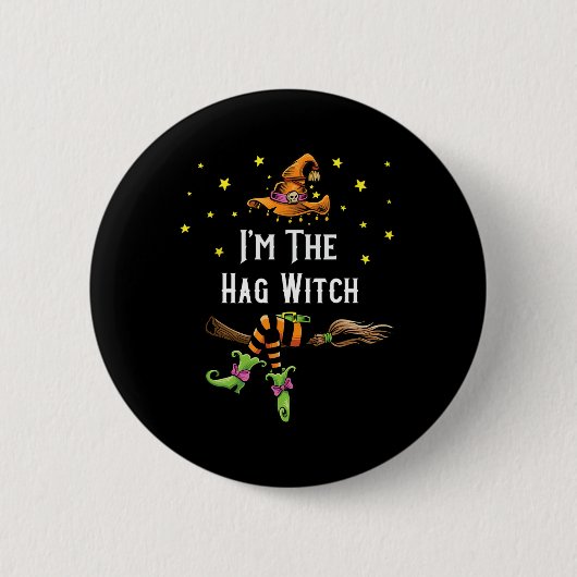 In de Hag Witch Halloween Matching Group kostuum Ronde Button 5,7 Cm (Voorkant)