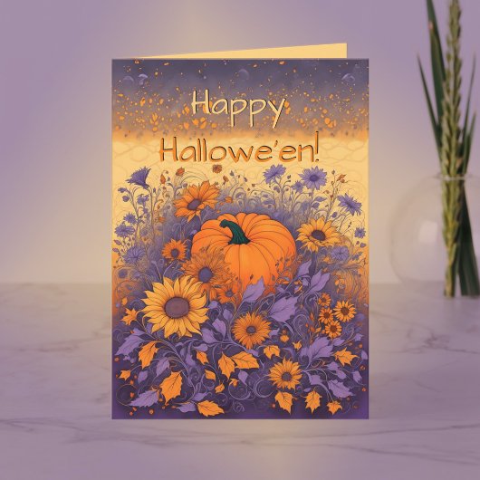 In de Halloween Tuin Feestdagen Kaart