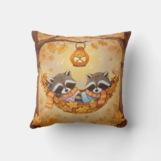 In de hangmat, wasberen kussen (Achterkant)