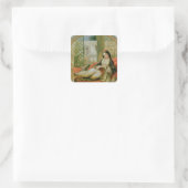 In de Harem Vierkante Sticker (Tas)