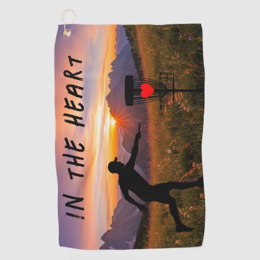 In de hartschijf golfhanddoek (Voorkant)