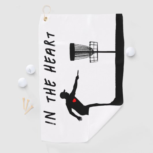 In de hartschijf golfhanddoek (Insitu)