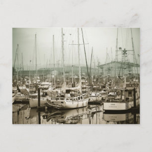 In de haven briefkaart