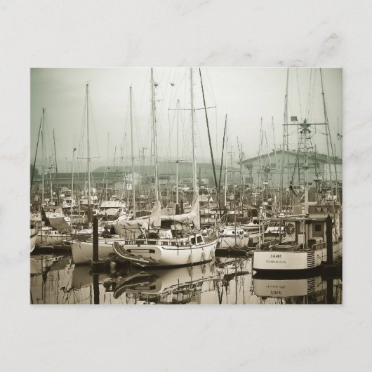 In de haven briefkaart (Voorkant)