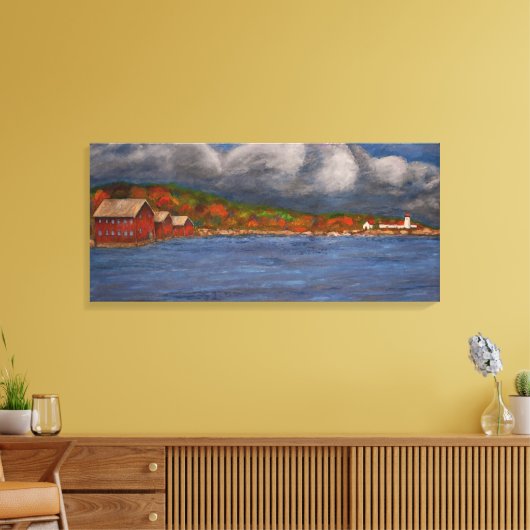In de haven canvas afdruk (Insitu (Woonkamer))