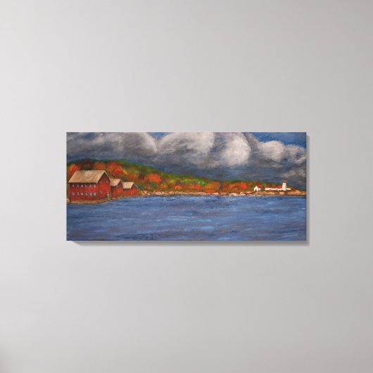 In de haven canvas afdruk (Voorkant)