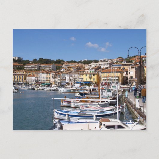 In de haven in het dorp Cassis. Vissen en Briefkaart (Voorkant)