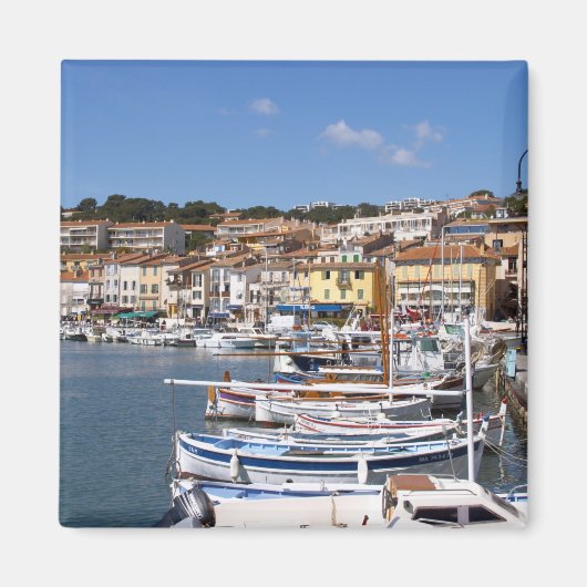 In de haven in het dorp Cassis. Vissen en Magneet (Voorkant)