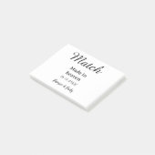 In de hemel gesloten huwelijk naam datum eenvoudig post-it® notes (Schuin)