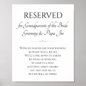 In de hemel grootouders van Bride Memorial Wedding Poster (Voorkant)