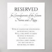 In de hemel grootouders van het Groom Memorial Wed Poster (Voorkant)