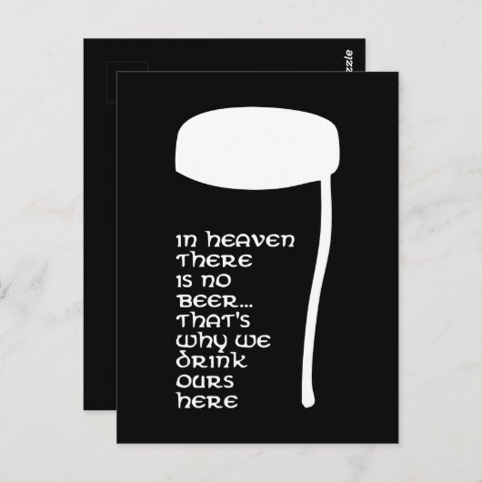 In de hemel is geen bier briefkaart (Voorkant / Achterkant)