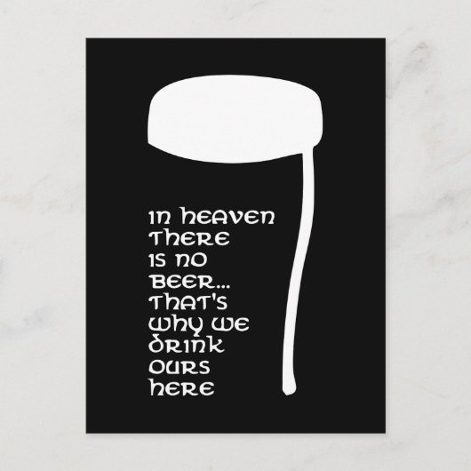In de hemel is geen bier briefkaart (Voorkant)