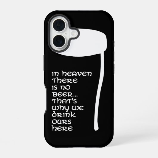 In de hemel is geen bier iPhone 16 hoesje (Achterkant)