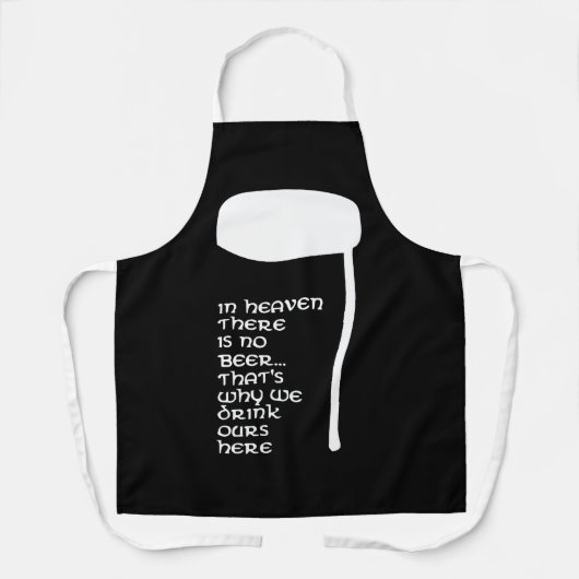 In de hemel is geen bier schort (Voorkant)