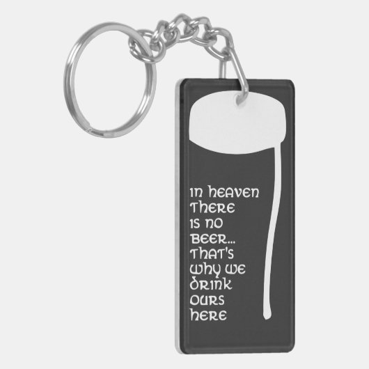 In de hemel is geen bier sleutelhanger (Voorkant Links)
