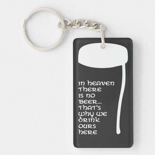 In de hemel is geen bier sleutelhanger (Voorkant)