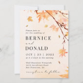 In de herfst is Herfst verliefd op bruiloft Kaart (Voorkant)