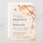 In de herfst is Herfst verliefd op bruiloft Kaart (Voorkant / Achterkant)