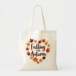 In de herfst valt voor Harten Pompoen Tote Bag