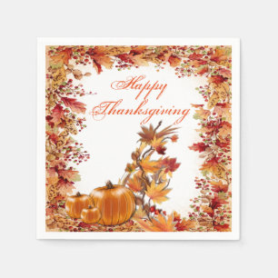 In de herfst van de kleuren is de Thanksgiving van Servetten