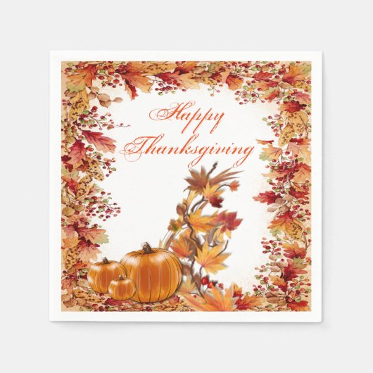 In de herfst van de kleuren is de Thanksgiving van Servetten (Voorkant)