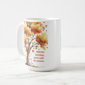 In de herfst van het leren – Inspirerende herfst Koffiemok (Voorkant links)