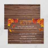 In de herfst verliefd RSVP kaart (Voorkant / Achterkant)