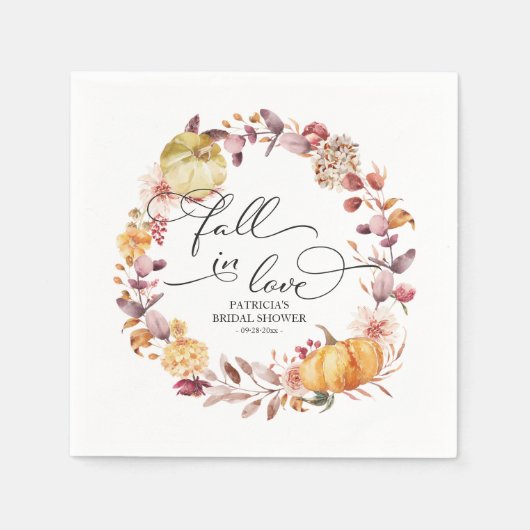In de herfst verliefd worden Bruiloft bruidsmeisje Servet (Voorkant)