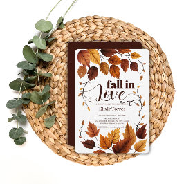 In de herfstbladeren verliefd raken Babyshower Kaart