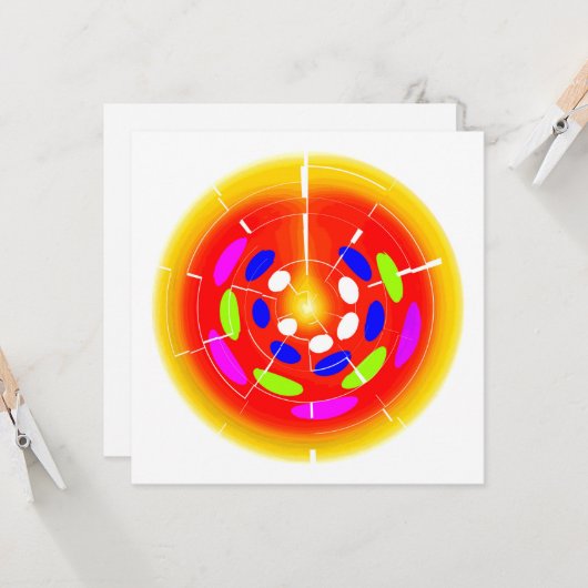 In de hitte van de zonnekunst kaart (Voorkant / Achterkant in situ)