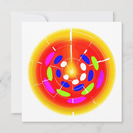 In de hitte van de zonnekunst kaart (Voorkant)