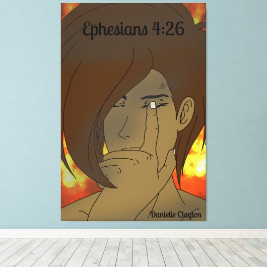 In de hitte van het moment canvas afdruk (Insitu (Houten vloer))