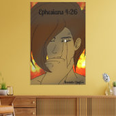 In de hitte van het moment canvas afdruk (Insitu (Woonkamer))