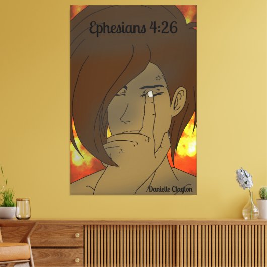 In de hitte van het moment canvas afdruk (Insitu (Woonkamer))